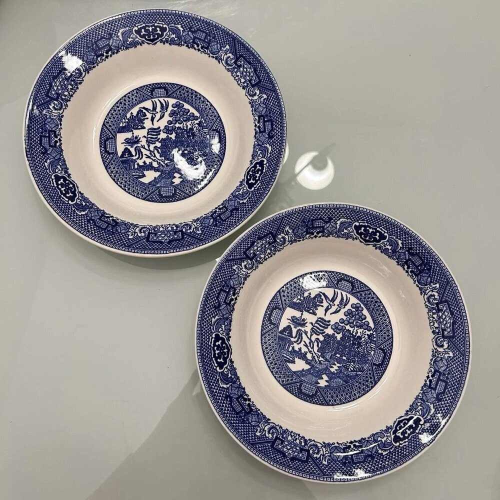 Set of 2 Willow Ware by Royal China - Royal Ironstone Berry Bowls